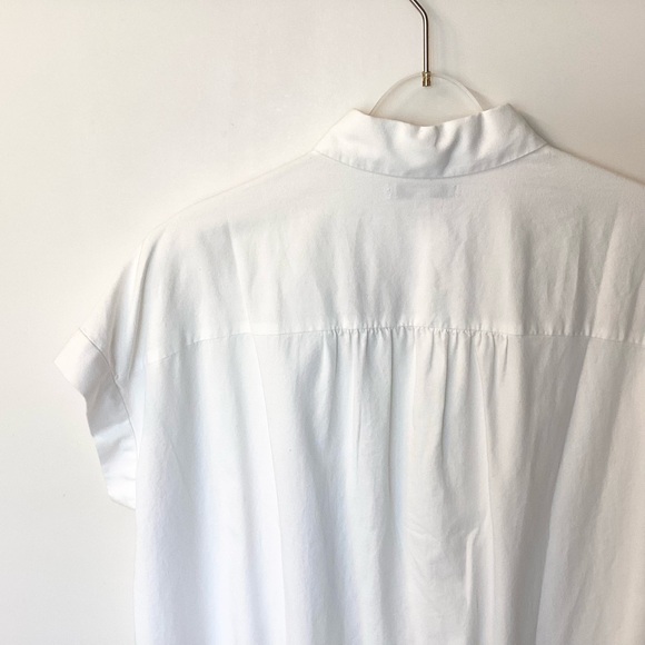 NWT Madewell Short Sleeve Button Front Central Shirt G0212 - White - S - Picture 7 of 10